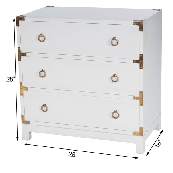 Butler Specialty Forster Glossy White Campaign Chest 9337304