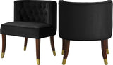 Perry Velvet Contemporary Dining Chair - Set of 2