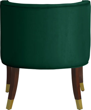 Perry Velvet / Engineered Wood / Metal / Foam Contemporary Green Velvet Dining Chair - 24" W x 25" D x 29.5" H