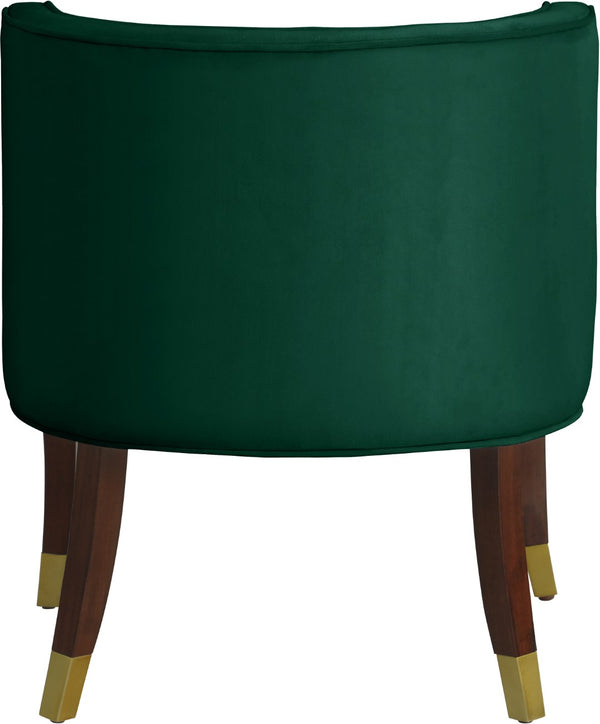 Perry Velvet / Engineered Wood / Metal / Foam Contemporary Green Velvet Dining Chair - 24" W x 25" D x 29.5" H