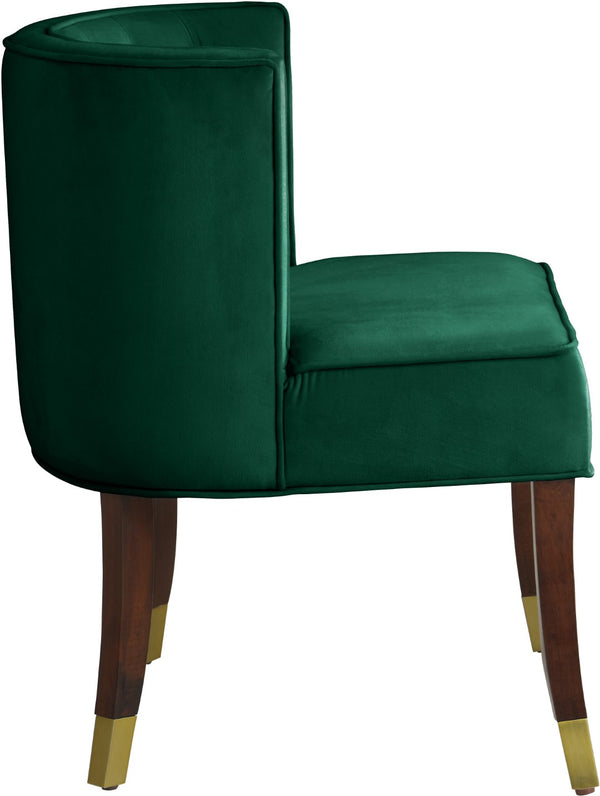 Perry Velvet / Engineered Wood / Metal / Foam Contemporary Green Velvet Dining Chair - 24" W x 25" D x 29.5" H
