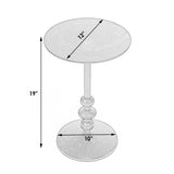 Butler Specialty Zora Silver Iron Pedestal End Table 9340220