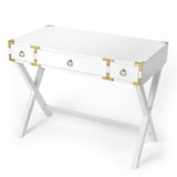 Forster Glossy White Campaign Writing Desk