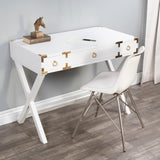 Butler Specialty Forster Glossy White Campaign Writing Desk 9341304