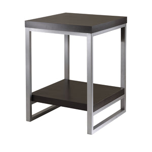 Winsome Wood Jared End Table, Enamel Steel Tube 93418-WINSOMEWOOD