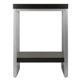 Winsome Wood Jared End Table, Enamel Steel Tube 93418-WINSOMEWOOD