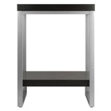 Winsome Wood Jared End Table, Enamel Steel Tube 93418-WINSOMEWOOD