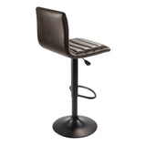 Winsome Wood Holly Adjustable Swivel Stool, Black & Espresso 93443-WINSOMEWOOD