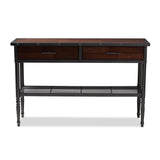 Baxton Studio Jana Vintage Industrial Walnut-Finished Wood 2-Drawer Dining Room Server