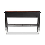 Baxton Studio Jana Vintage Industrial Walnut-Finished Wood 2-Drawer Dining Room Server