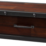 Baxton Studio Jana Vintage Industrial Walnut-Finished Wood 2-Drawer Dining Room Server