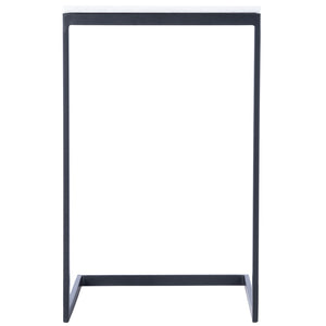 Butler Specialty Lawler White Marble, Black End Table 9349295