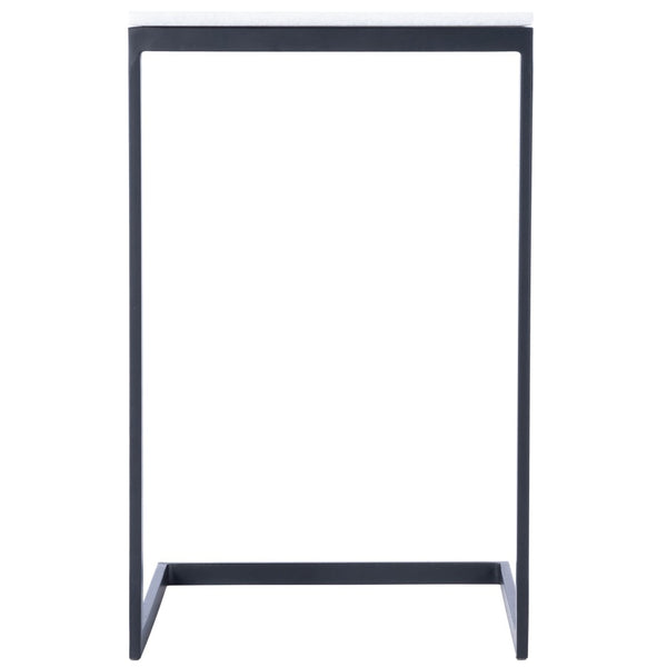 Butler Specialty Lawler White Marble, Black End Table 9349295