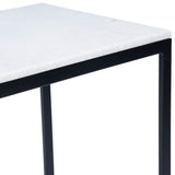 Butler Specialty Lawler White Marble, Black End Table 9349295