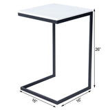 Butler Specialty Lawler White Marble, Black End Table 9349295