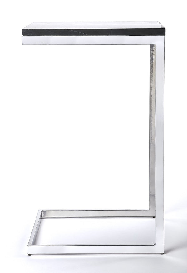 Butler Specialty Lawler Black Stone, Silver End Table 9349414