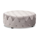 Cardiff Transitional Fabric Upholstered Button Tufted Cocktail Ottoman