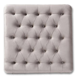 Baxton Studio Keswick Transitional Grey Velvet Fabric Upholstered Button Tufted Cocktail Ottoman