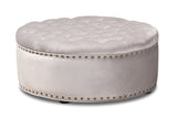 Iglehart Modern Contemporary Fabric Upholstered Tufted Cocktail Ottoman