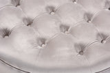 Baxton Studio Iglehart Modern and Contemporary Light Gray Velvet Fabric Upholstered Tufted Cocktail Ottoman