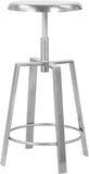 Lang Iron Contemporary Silver Iron Counter/Bar Stool - 17" W x 17" D x 24" H