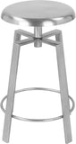 Lang Iron Contemporary Silver Iron Counter/Bar Stool - 17" W x 17" D x 24" H