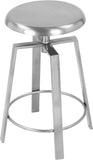 Lang Iron Contemporary Silver Iron Counter/Bar Stool - 17" W x 17" D x 24" H