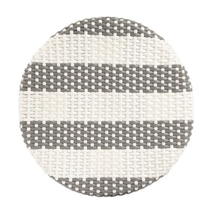 Butler Specialty Tobias 30" Damask Grey striped Round Rattan Bar Stool 9370144