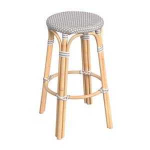 Butler Specialty Tobias 30" Grey Round Rattan Bar Stool 9370266