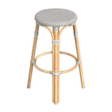 Butler Specialty Tobias 30" Grey Round Rattan Bar Stool 9370266