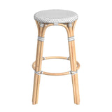 Butler Specialty Tobias 30" White & Gray Round Rattan Bar Stool 9370329