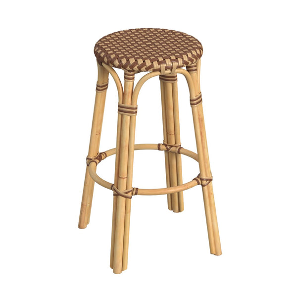 Butler Specialty Tobias Brown Round Rattan Bar Stool 9370354