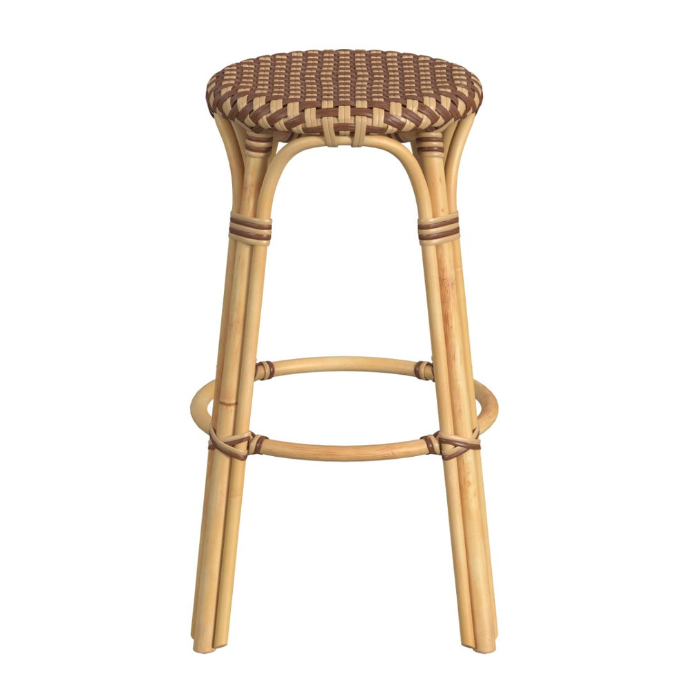 Butler Specialty Tobias Brown Round Rattan Bar Stool 9370354