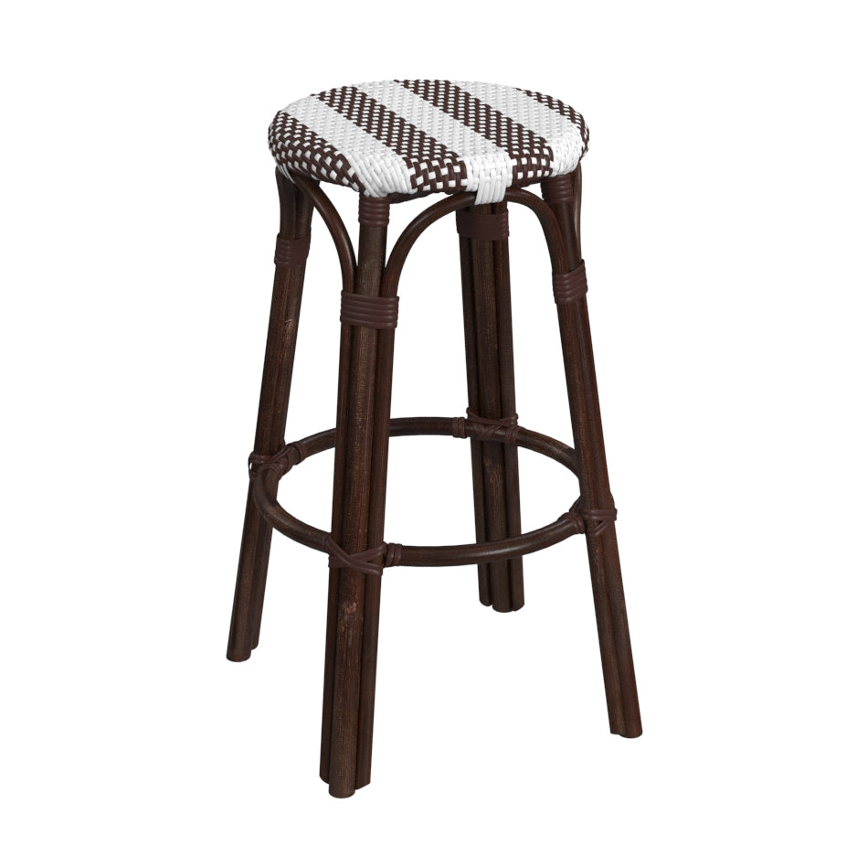 Butler Specialty Tobias 30" Coffee Round Rattan Bar Stool 9370403