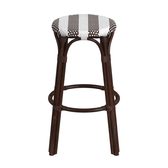 Butler Specialty Tobias 30" Coffee Round Rattan Bar Stool 9370403