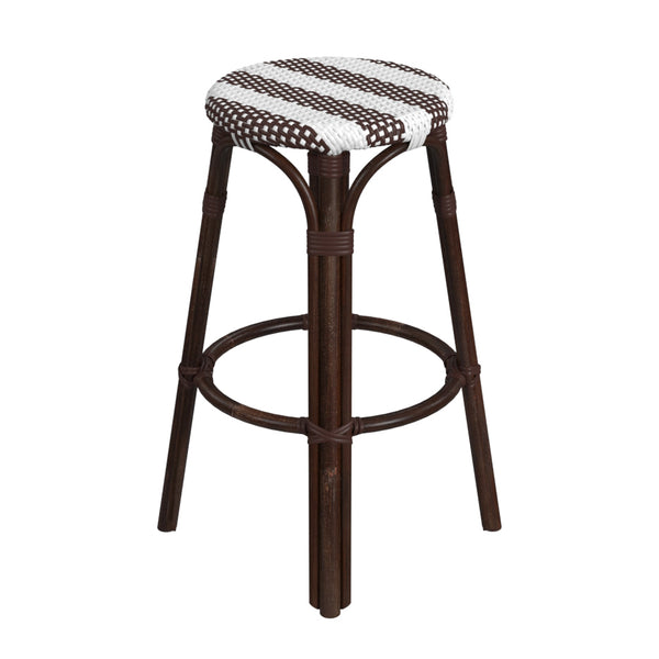 Butler Specialty Tobias 30" Coffee Round Rattan Bar Stool 9370403