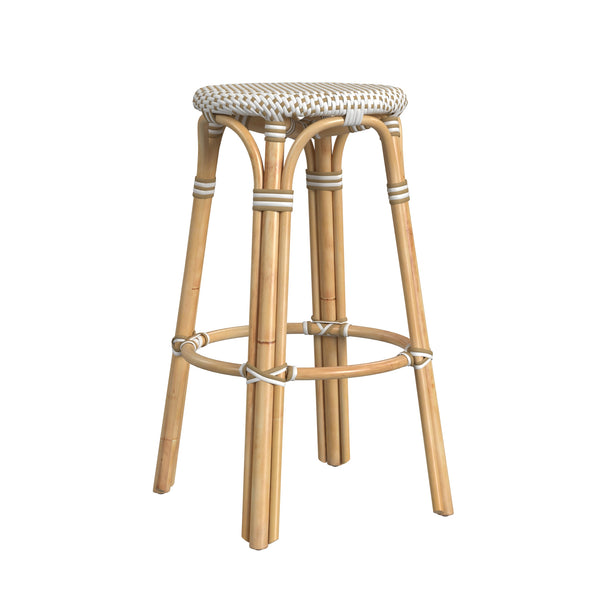 Butler Specialty Tobias 30" Tan/Beige Round Rattan Bar Stool 9370415