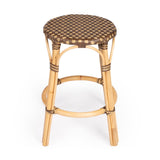 Butler Specialty Tobias 24" Brown Rattan Round Counter Stool 9371354