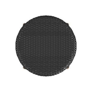 Butler Specialty Tobias 24"  Black Rattan Round Counter Stool 9371425