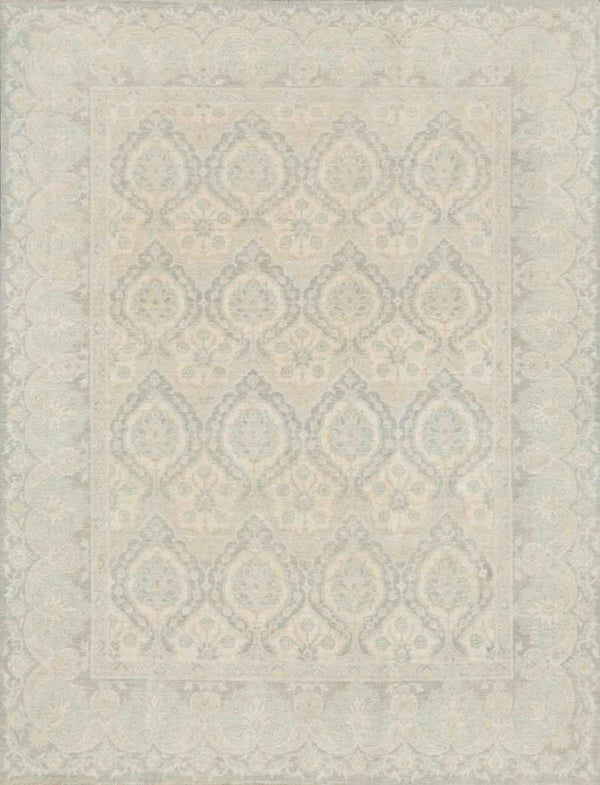 Pasargad Denver Hand-Knotted Ivory Wool Area Rug 044860-PASARGAD