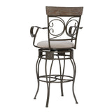 Beeson Big And Tall Barstool Pewter