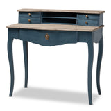 Celestine French Provincial Blue Spruce Finished Wood Accent Writing Desk