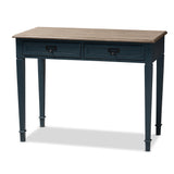 Dauphine French Provincial Spruce Blue Accent Writing Desk