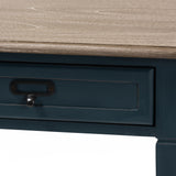 Baxton Studio Dauphine French Provincial Spruce Blue Accent Writing Desk