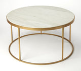 Triton White Marble Coffee Table