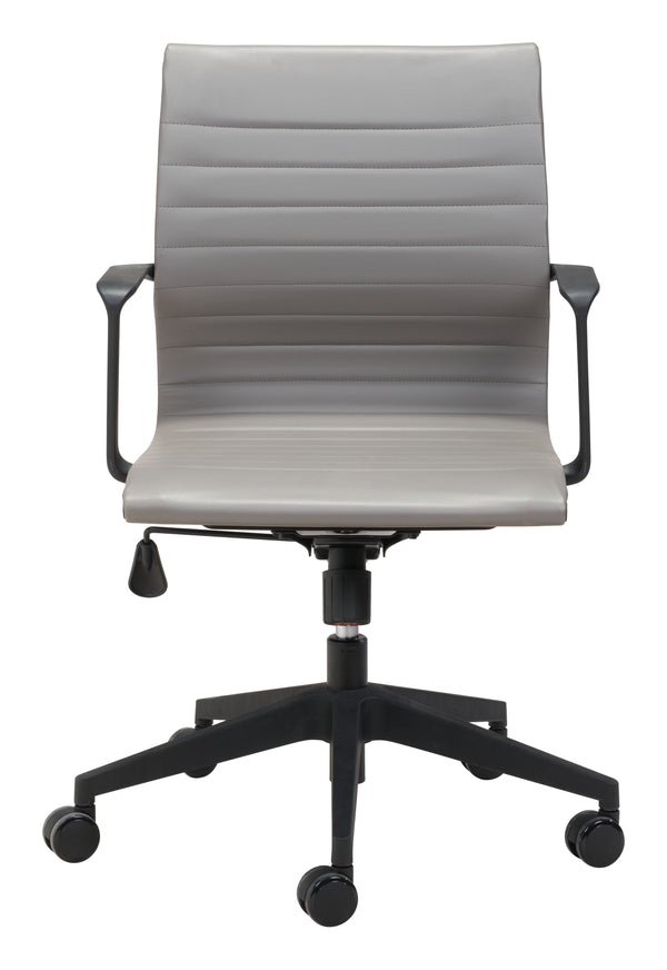 Zuo Modern Stacy 100% Polyurethane, Steel, Nylon Modern Commercial Grade Office Chair Gray, Black 100% Polyurethane, Steel, Nylon