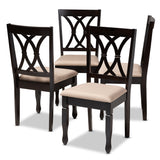 Reneau Modern Contemporary Fabric Upholstered Brown Finished Wood Dining Chair (Set of 4)