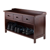 Winsome Wood Adriana 3-Drawer Bench with Storage 94038-WINSOMEWOOD