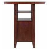 Winsome Wood Albany High Table with Cabinet, Walnut 94042-WINSOMEWOOD