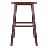 Winsome Wood Satori Saddle Seat Bar Stool, Walnut 94089-WINSOMEWOOD